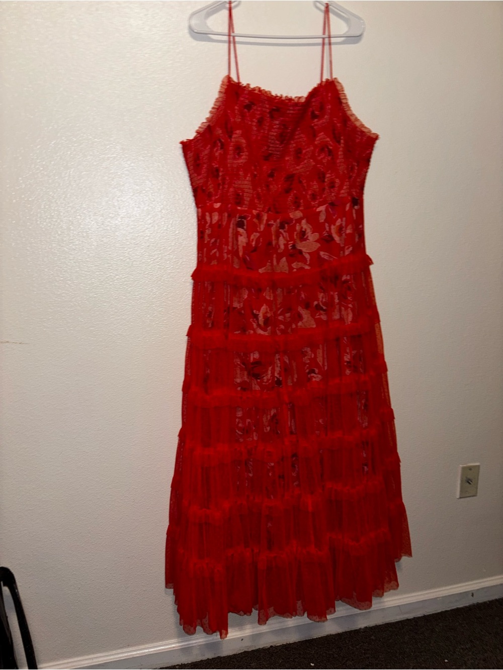 Anthropologie Tiered Tulle Maxi Dress 3X - Picture 3 of 9